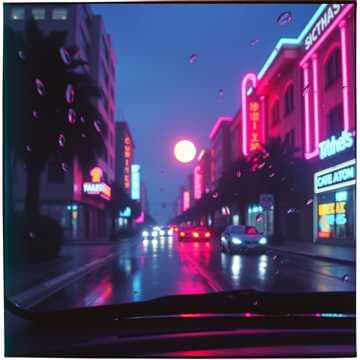 Midnight Window Reflections