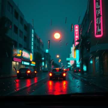 Midnight Window Reflections